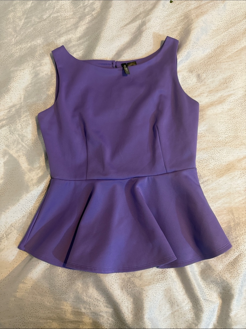 Bisou bisou Sleeveless Purple Peplum Top size M
